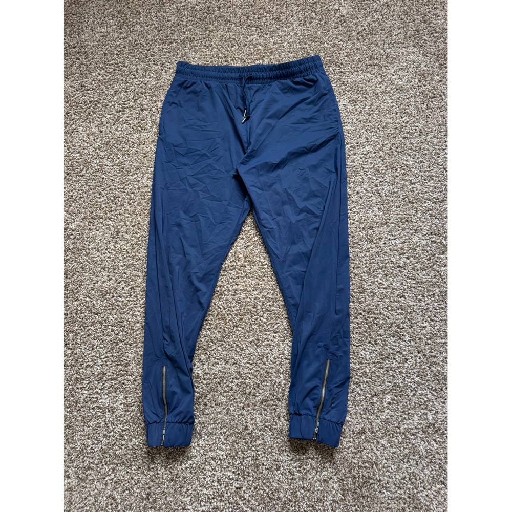 ZYIA Active Navy Ankle Zip Joggers Womens M Drawstring Athletic Pants